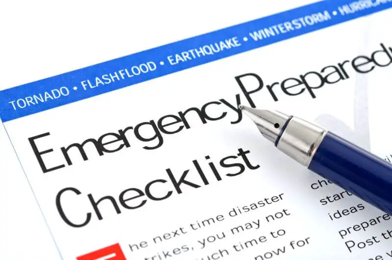 checklist to prepare for disaster