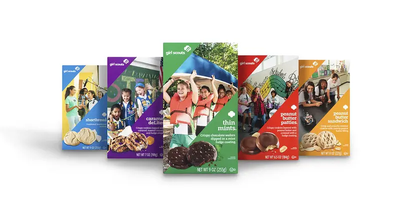 Banner of popular Girl Scout cookies