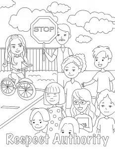 Sample image from the law coloring pages A version.