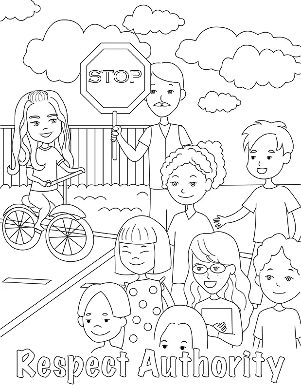 Sample image from the law coloring pages A version.