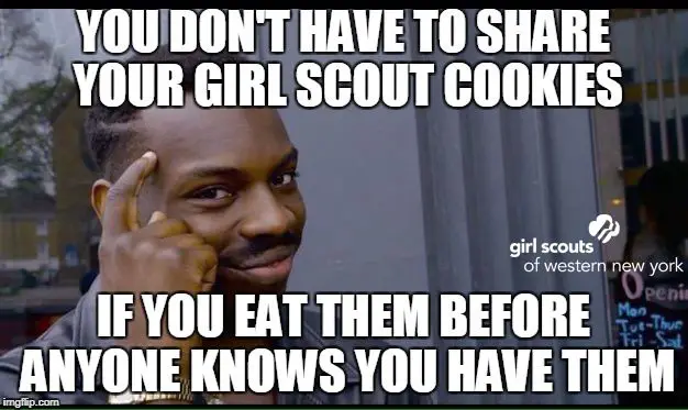 thinking man girl scout cookies